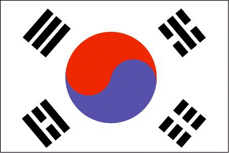 The flag of South Korea